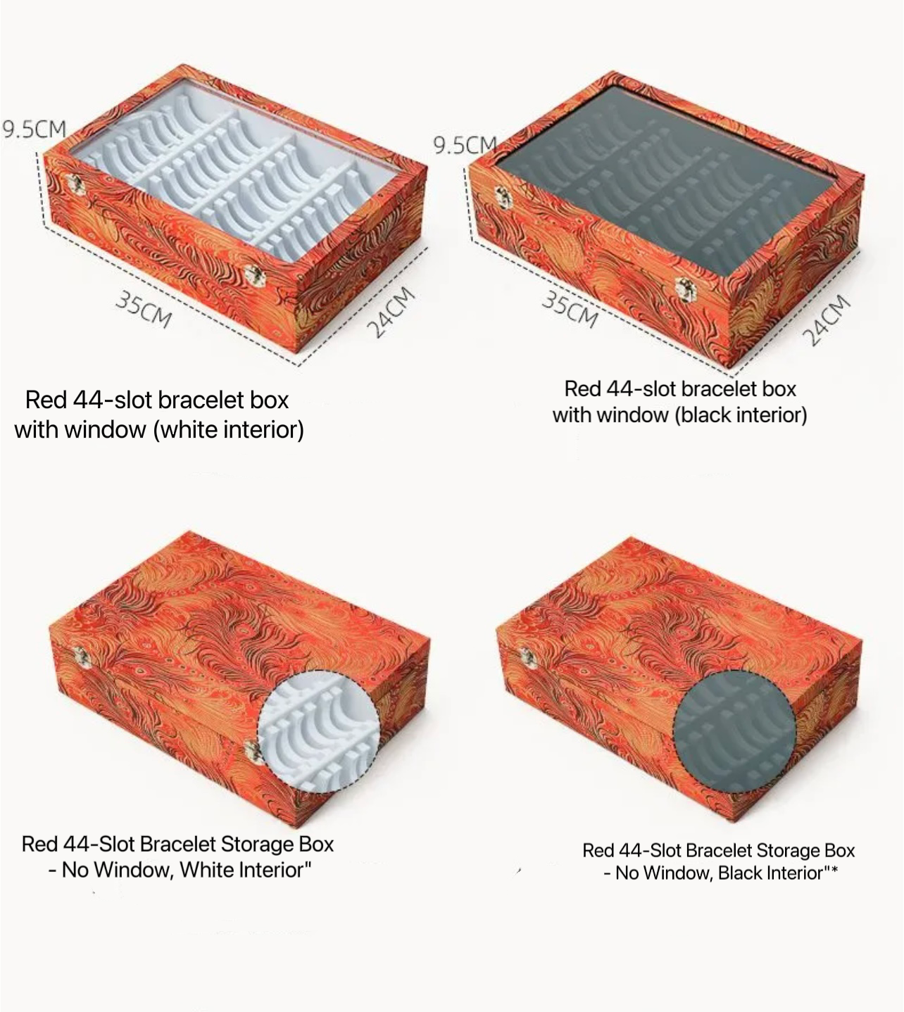 Large-Capacity 44-Slot, Adjustable Jewelry Box – A Beautiful Home for Your Treasures.**