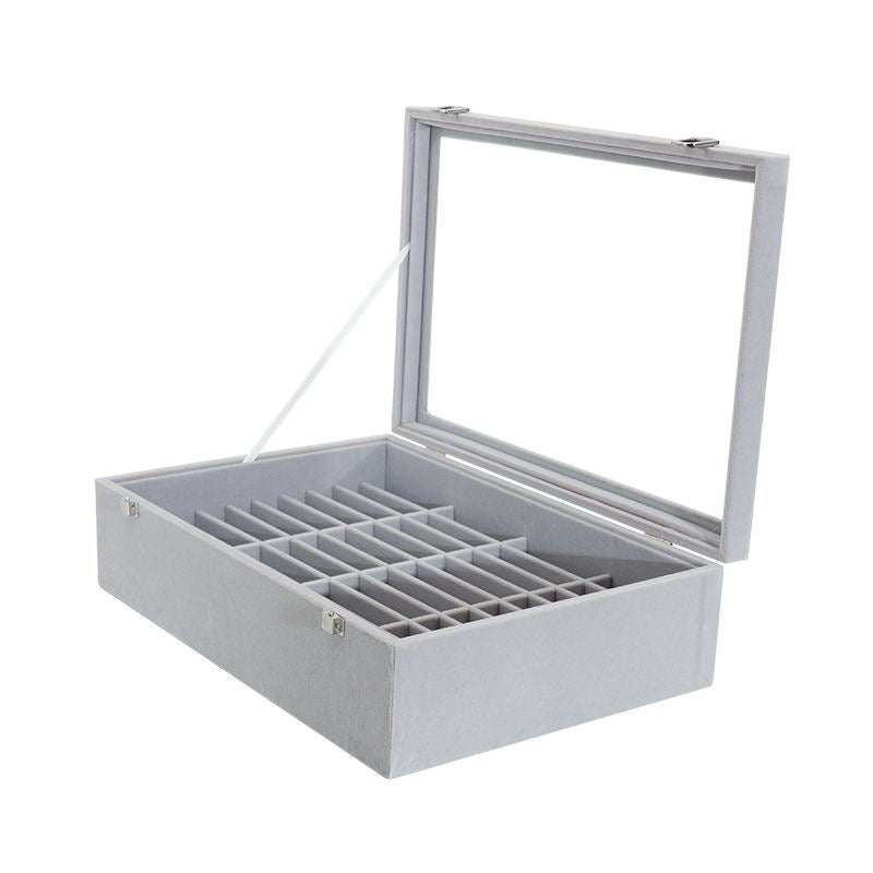 【40-Slot Luxe Glass Jewelry Box】— Elevate Your Everyday Glamour